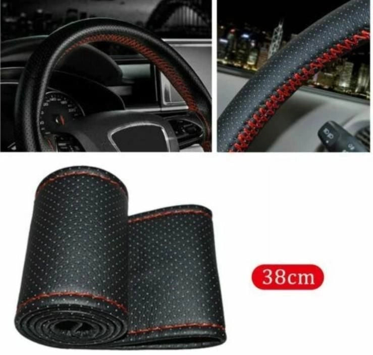 Universal Car Leather Steering Wheel Cover
